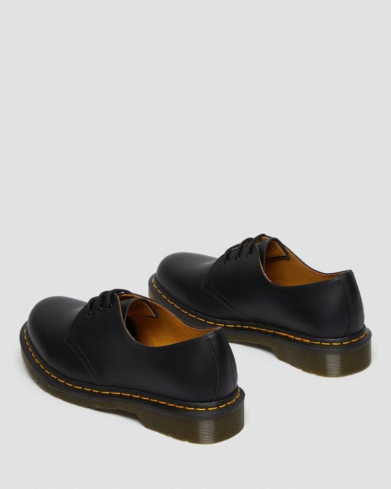 Black Dr Martens 1461 Smooth Leather Oxford Shoes (Smooth Leather) Shoes | SH71-D1KN