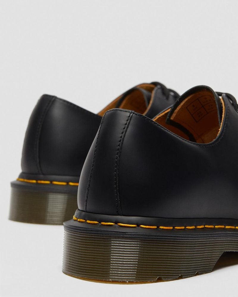 Black Dr Martens 1461 Smooth Leather Oxford Shoes (Smooth Leather) Shoes | SH71-D1KN