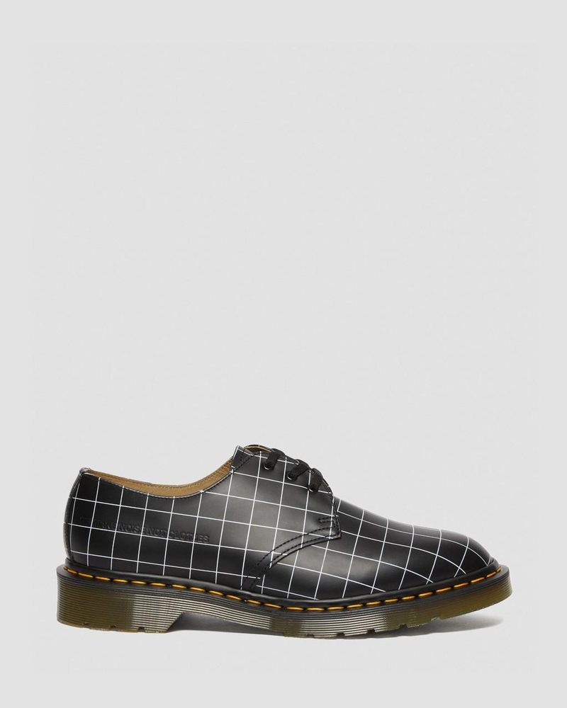 Black Dr Martens 1461 Undercover Made in England Leather Oxford Shoes (Smooth Leather) Shoes | KR24-F8LU