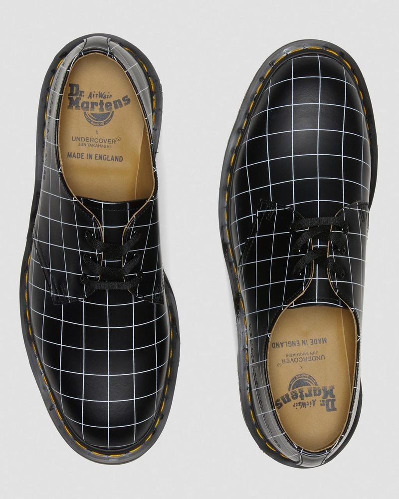 Black Dr Martens 1461 Undercover Made in England Leather Oxford Shoes (Smooth Leather) Shoes | KR24-F8LU