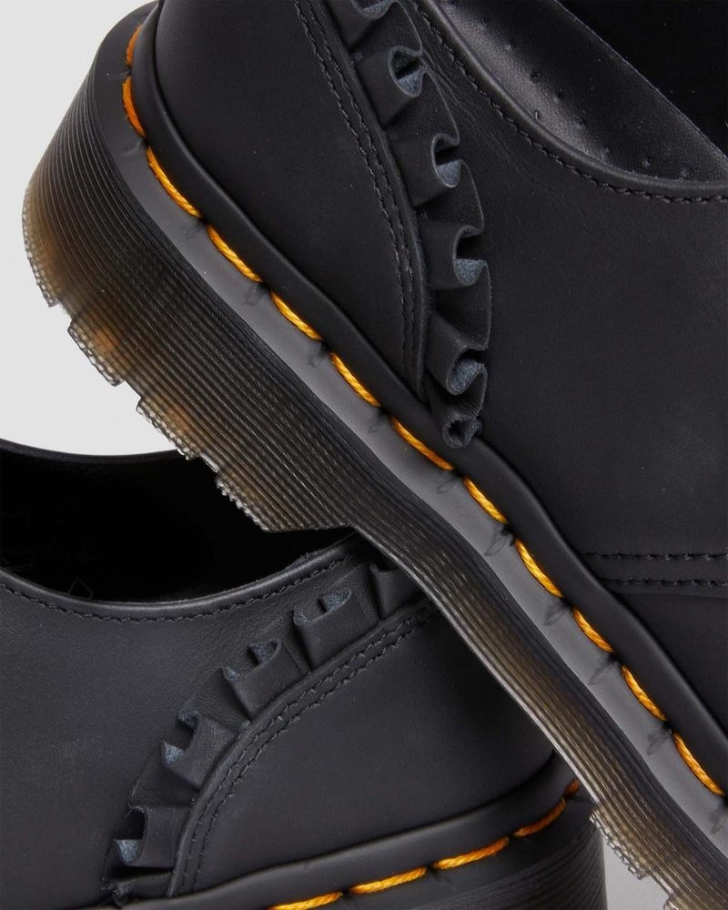 Black Dr Martens 1461 - Frill Nappa Leather Oxford Shoes (Nappa Leather) Shoes | KE02-K7RZ