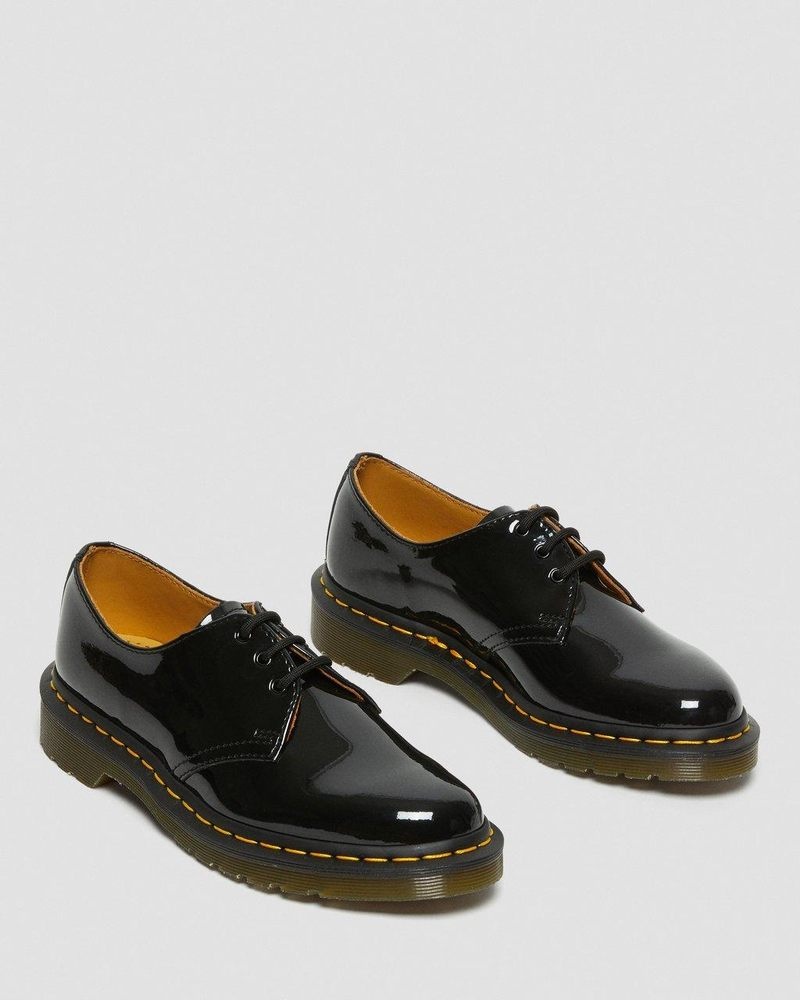 Black Dr Martens 1461 - Patent Leather Oxford Shoes (Patent Leather) Shoes | KC15-C5FT