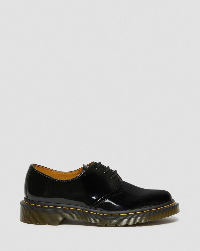 Black Dr Martens 1461 - Patent Leather Oxford Shoes (Patent Leather) Shoes | KC15-C5FT