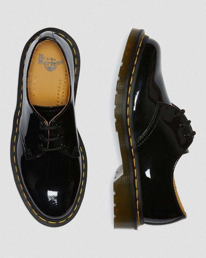 Black Dr Martens 1461 - Patent Leather Oxford Shoes (Patent Leather) Shoes | KC15-C5FT