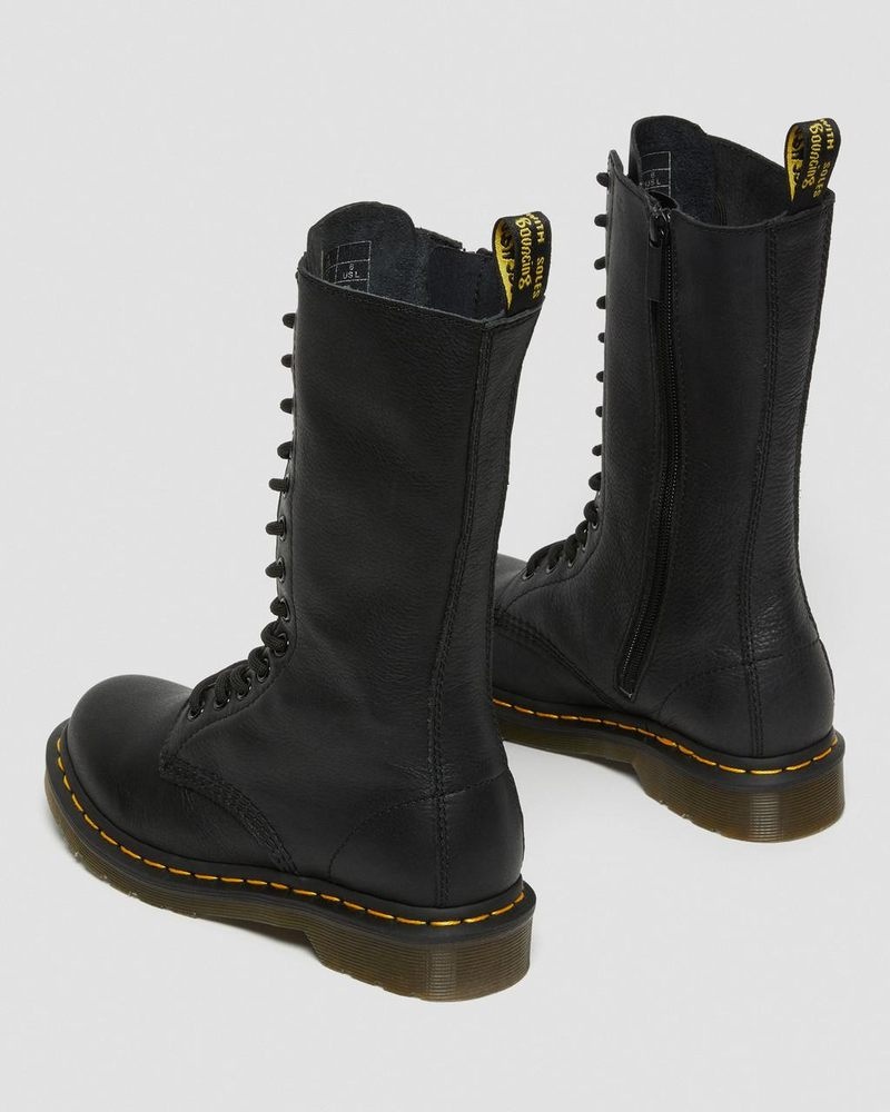 Black Dr Martens 1B99 Virginia Leather Mid Calf Boots (Virginia) Boots | WY21-K4KC