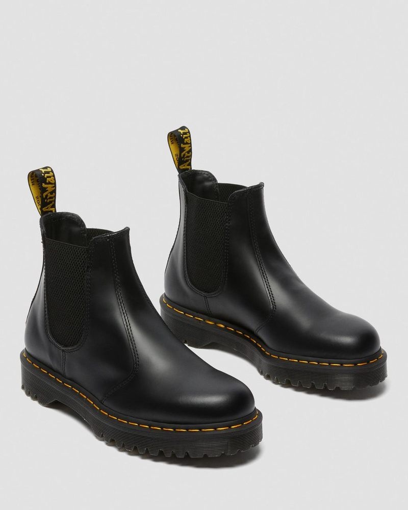 Black Dr Martens 2976 Bex Smooth Leather Chelsea Boots (Smooth Leather) Platforms Boots | MR84-K4XY