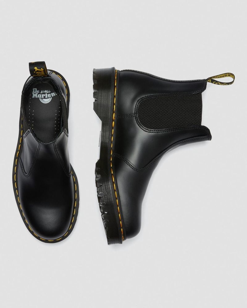 Black Dr Martens 2976 Bex Smooth Leather Chelsea Boots (Smooth Leather) Platforms Boots | MR84-K4XY