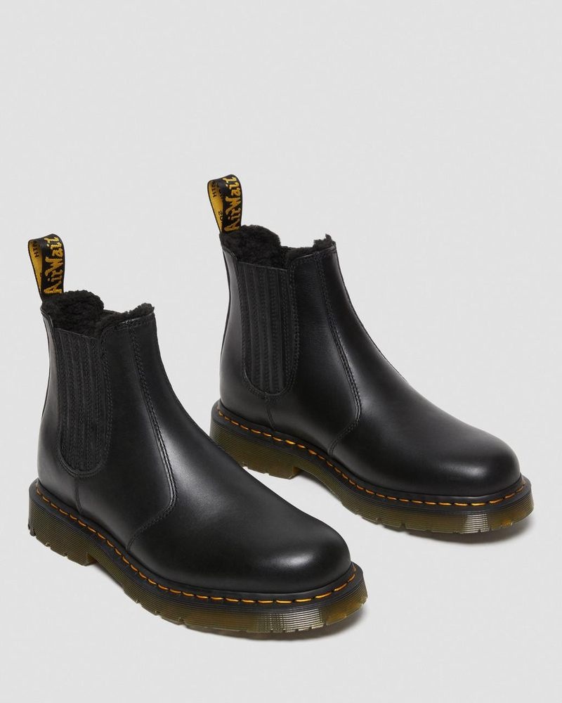 Black Dr Martens 2976 DM's Wintergrip Leather Chelsea Boots (Blizzard Wp) Boots | KN05-C3ZB