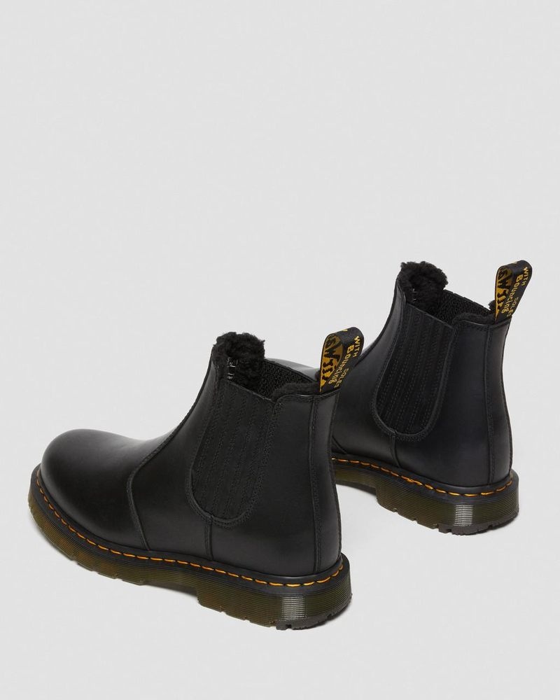 Black Dr Martens 2976 DM's Wintergrip Leather Chelsea Boots (Blizzard Wp) Boots | KN05-C3ZB