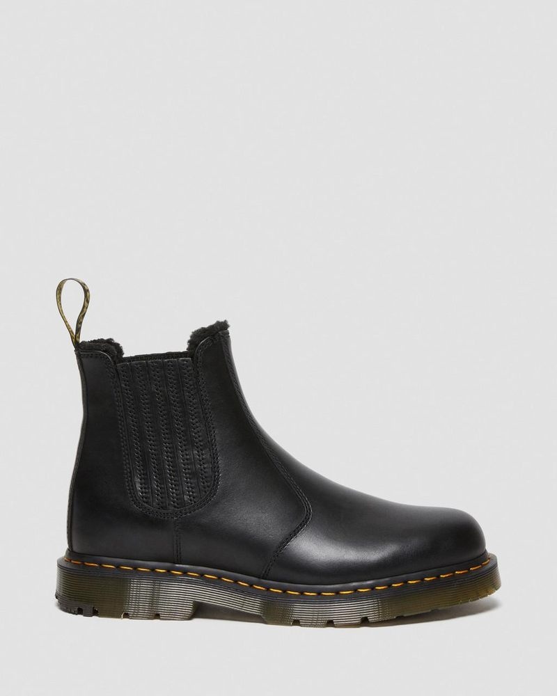 Black Dr Martens 2976 DM's Wintergrip Leather Chelsea Boots (Blizzard Wp) Boots | KN05-C3ZB