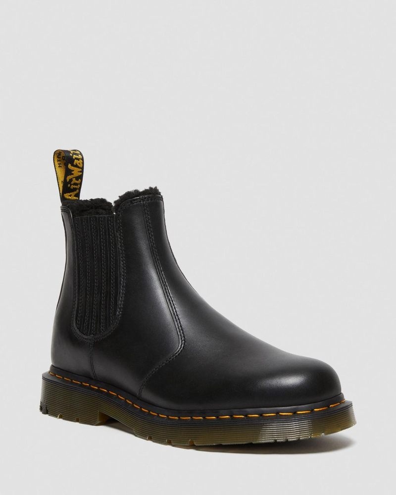 Black Dr Martens 2976 DM\'s Wintergrip Leather Chelsea Boots (Blizzard Wp) Boots | KN05-C3ZB