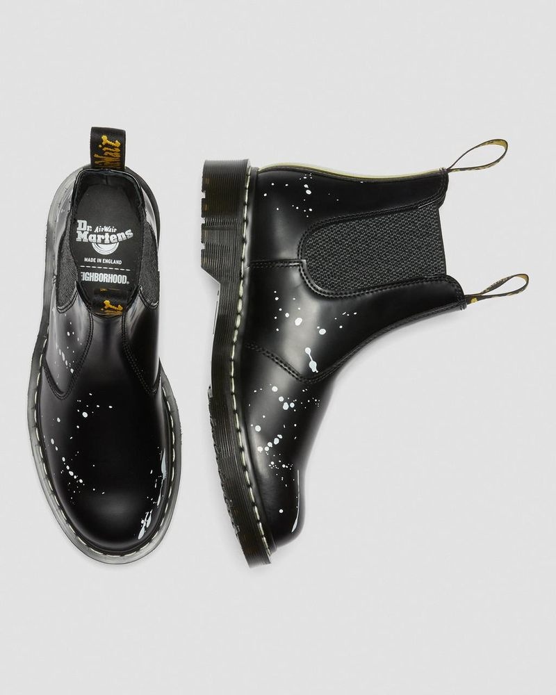 Black Dr Martens 2976 Neighborhood Smooth Leather Chelsea Boots (Smooth Leather) Boots | XV74-B3PJ