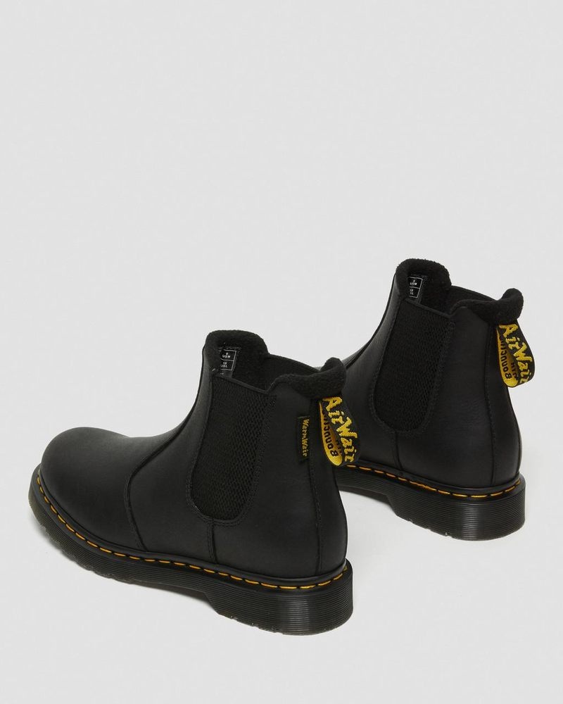 Black Dr Martens 2976 Warmwair Leather Chelsea Boots (Valor Wp) Boots | RK06-D4JX