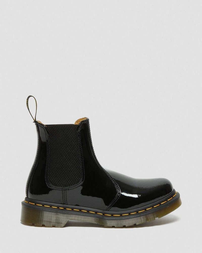 Black Dr Martens 2976 - Patent Leather Chelsea Boots (Patent Leather) Boots | EY30-R9EH