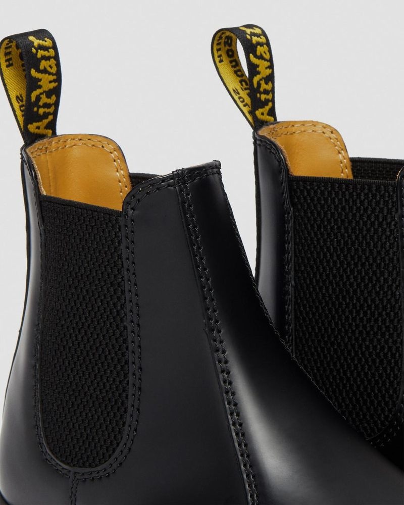 Black Dr Martens 2976 - Smooth Leather Chelsea Boots (Smooth Leather) Boots | VF24-V4QW