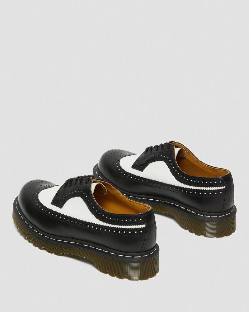 Black Dr Martens 3989 Bex Smooth Leather Brogue Shoes (Smooth Leather) Platforms | PU84-S7LH