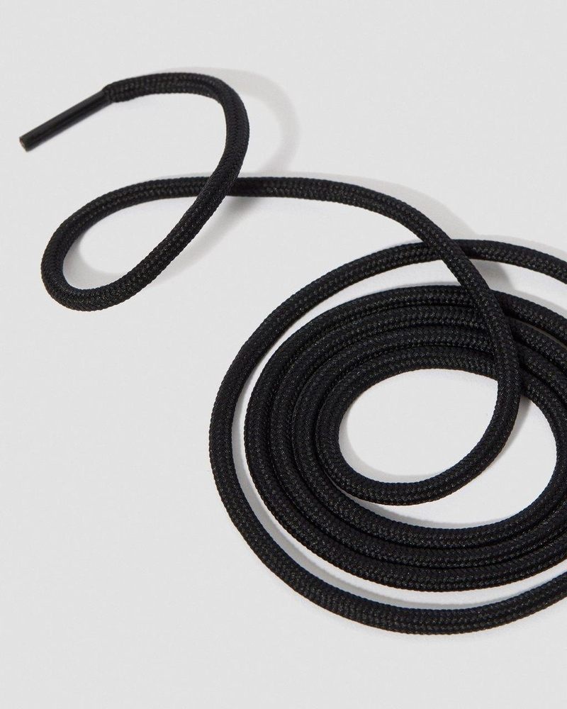 Black Dr Martens 47 Inch Round Shoe Laces (6-7 Eye) (Polyester) Shoe Laces | XZ37-O7OB