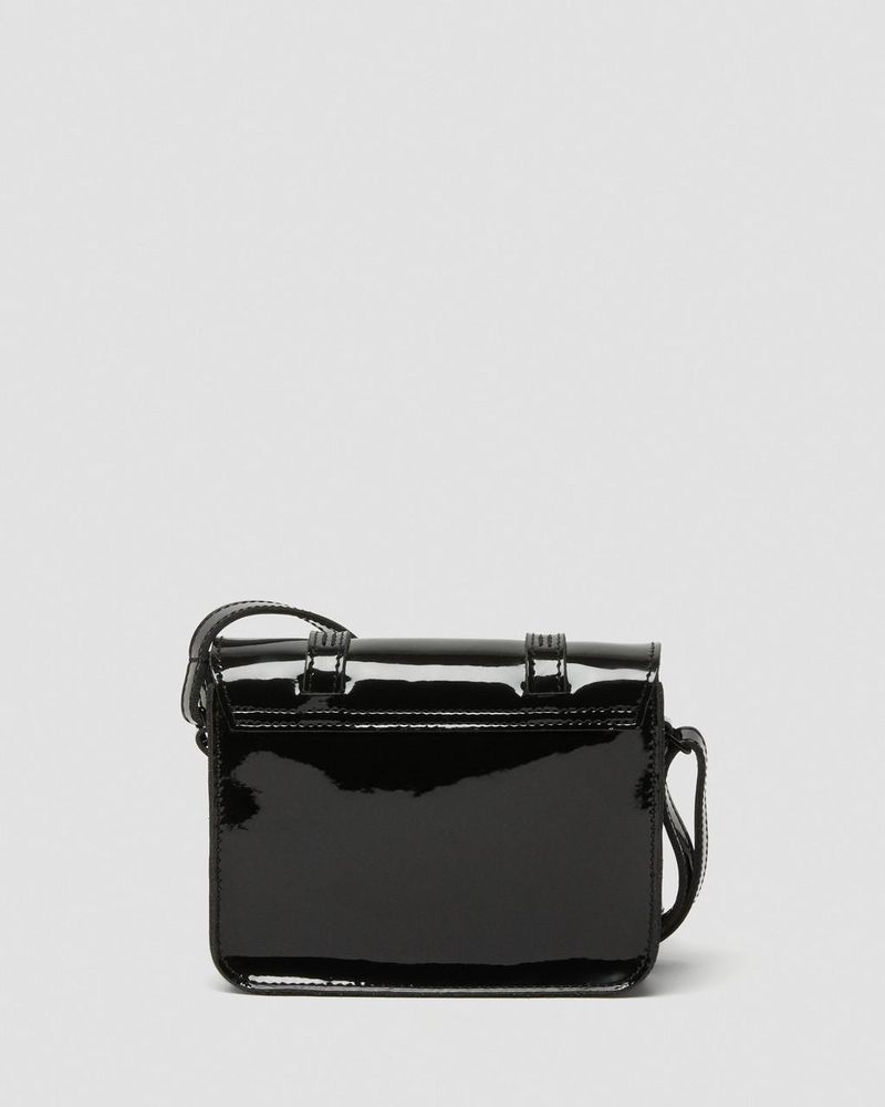 Black Dr Martens 7 inch Patent Leather Crossbody Bag (Patent Leather) Bags & Backpacks | ZK26-X3OD