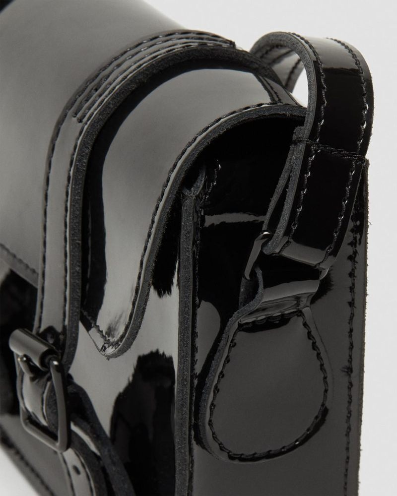 Black Dr Martens 7 inch Patent Leather Crossbody Bag (Patent Leather) Bags & Backpacks | ZK26-X3OD