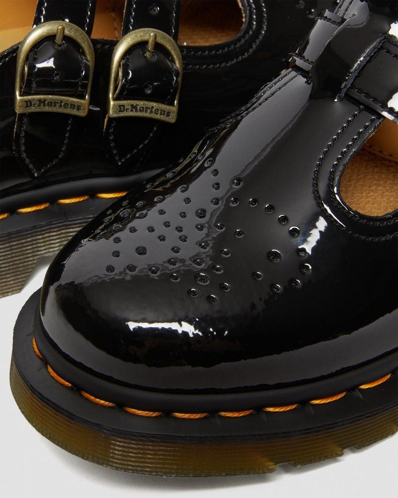 Black Dr Martens 8065 Patent Leather Mary Jane Shoes (Patent Leather) Shoes | EJ90-W6CN