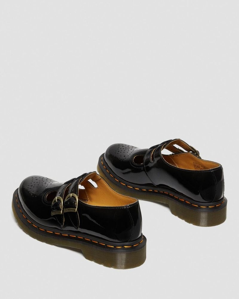 Black Dr Martens 8065 Patent Leather Mary Jane Shoes (Patent Leather) Shoes | EJ90-W6CN