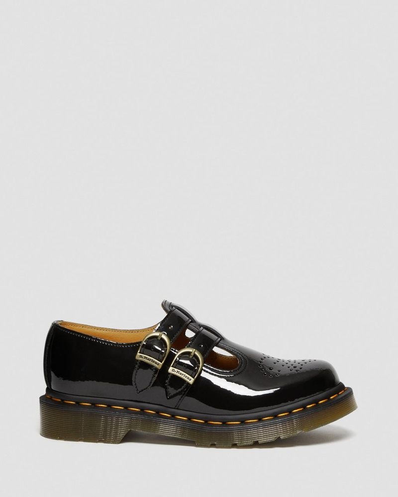 Black Dr Martens 8065 Patent Leather Mary Jane Shoes (Patent Leather) Shoes | EJ90-W6CN