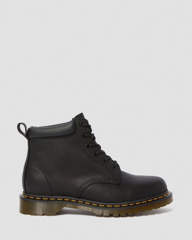 Black Dr Martens 939 Ben Boot Leather Lace Up Boots (Greasy) Boots | XA31-F2UL