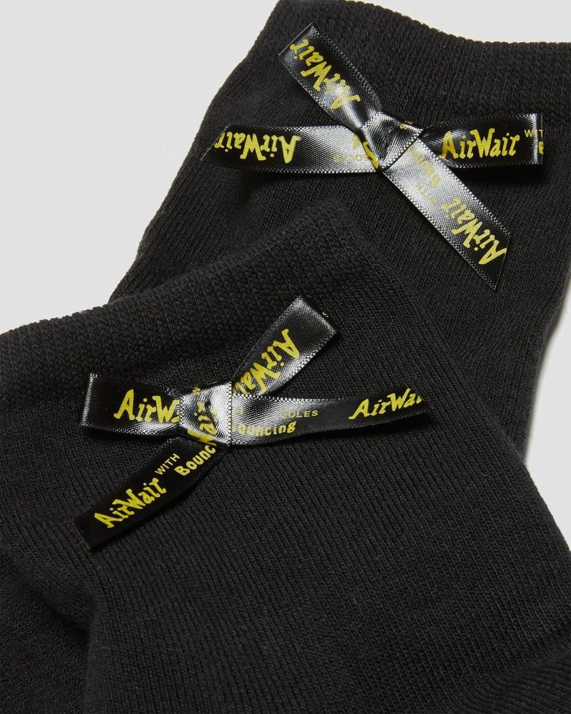 Black Dr Martens Ankle Bow Organic Cotton Blend Socks (Cotton Blend) Socks | GO41-E7IX