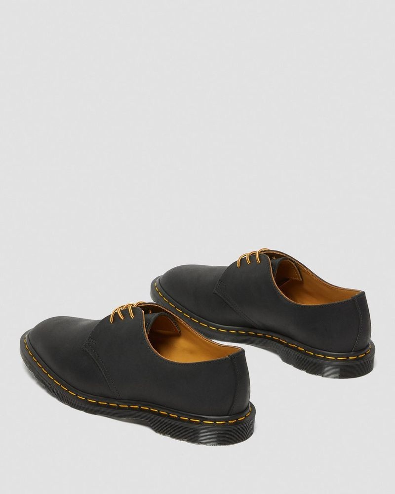 Black Dr Martens Archie II JJJJound Wyoming Leather Lace Up Shoes (Wyoming) Shoes | ZF28-Z0QK