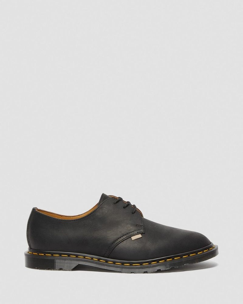 Black Dr Martens Archie II JJJJound Wyoming Leather Lace Up Shoes (Wyoming) Shoes | ZF28-Z0QK