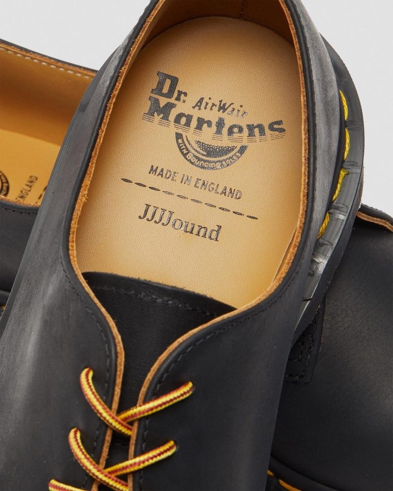 Black Dr Martens Archie II JJJJound Wyoming Leather Lace Up Shoes (Wyoming) Shoes | ZF28-Z0QK