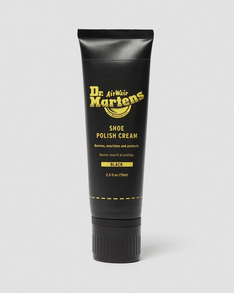 Black Dr Martens Black Shoe Polish Cream 75ml Tube Shoe Care & Insoles | OQ93-Z9HA