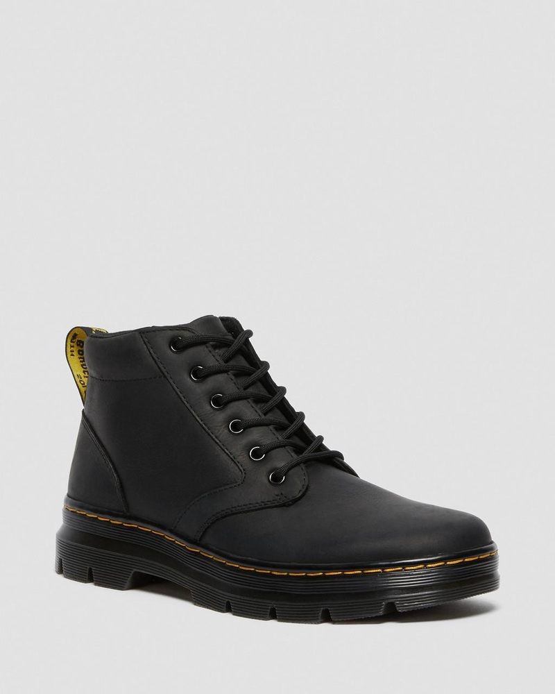 Black Dr Martens Bonny Leather Casual Boots (Wyoming) Boots | EU37-Q5OP