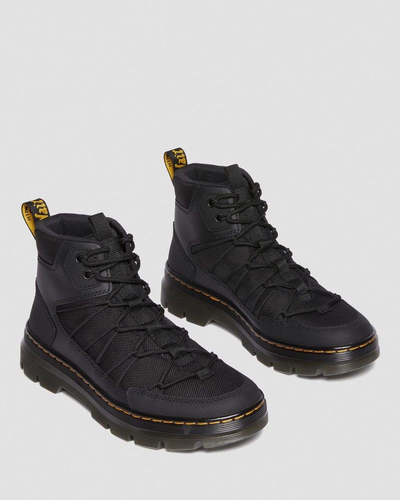 Black Dr Martens Buwick Extra Tough Lace Up Utility Boots (Ajax+Extra Tough 50/50) Boots | LM87-S9KX