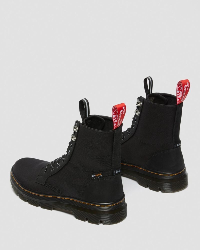 Black Dr Martens Combs II Herschel Casual Boots (Slippery Wp+Cordura Ballistic Nylon) Boots | LY20-Z4XA