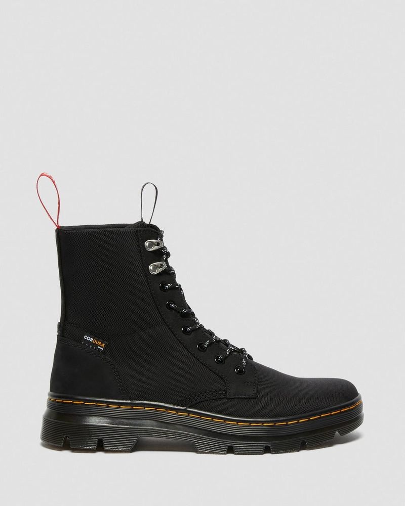 Black Dr Martens Combs II Herschel Casual Boots (Slippery Wp+Cordura Ballistic Nylon) Boots | LY20-Z4XA