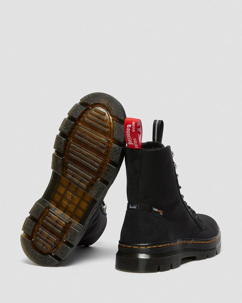 Black Dr Martens Combs II Herschel Casual Boots (Slippery Wp+Cordura Ballistic Nylon) Boots | LY20-Z4XA