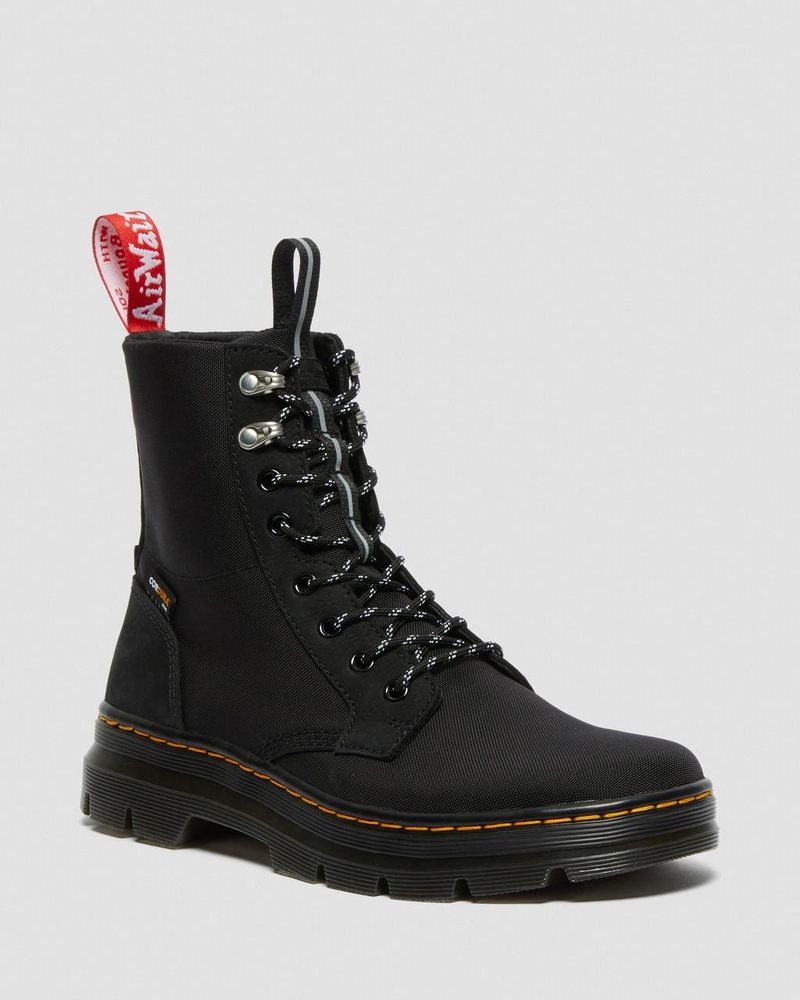 Black Dr Martens Combs II Herschel Casual Boots (Slippery Wp+Cordura Ballistic Nylon) Boots | LY20-Z4XA