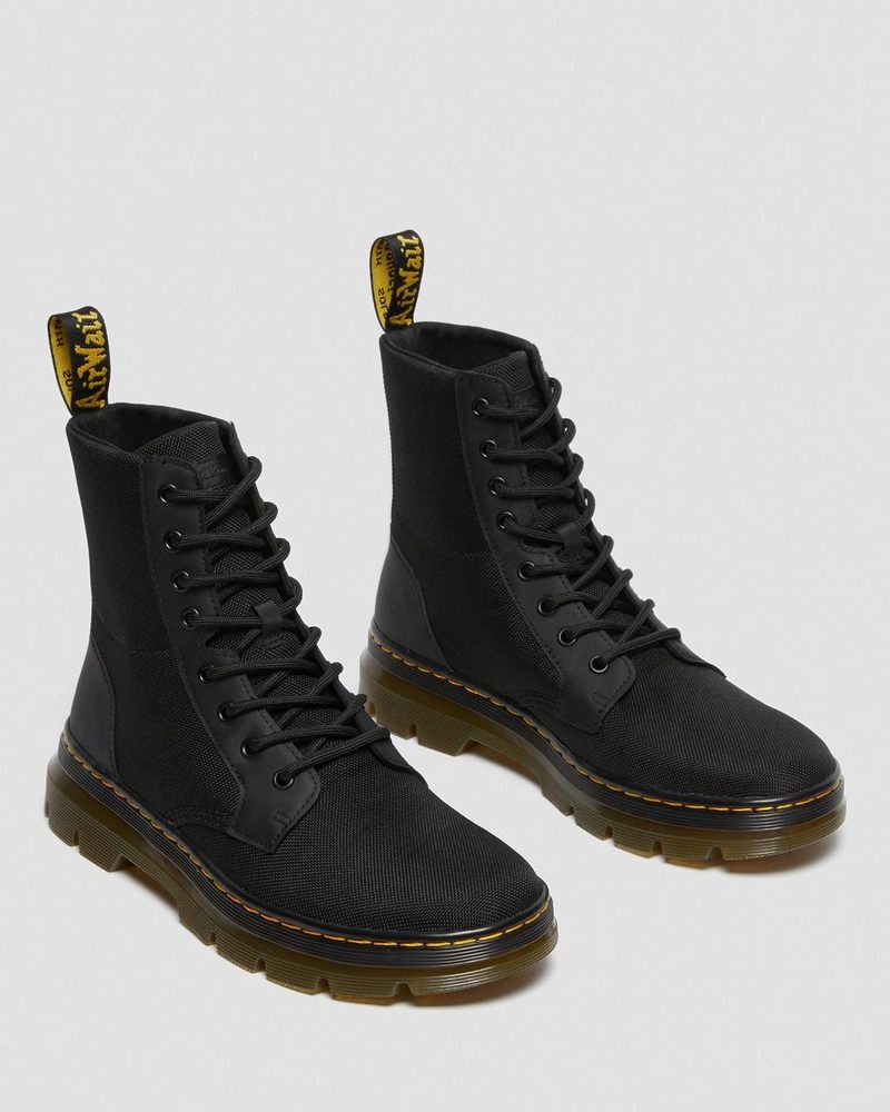 Black Dr Martens Combs Poly Casual Boots (Extra Tough Poly+Rubbery) Boots | KW98-I2LS