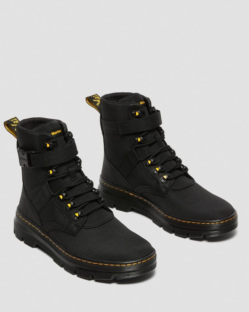 Black Dr Martens Combs Tech II Poly Casual Boots (Accord+Poly Ripstop) Boots | LU71-H4EJ