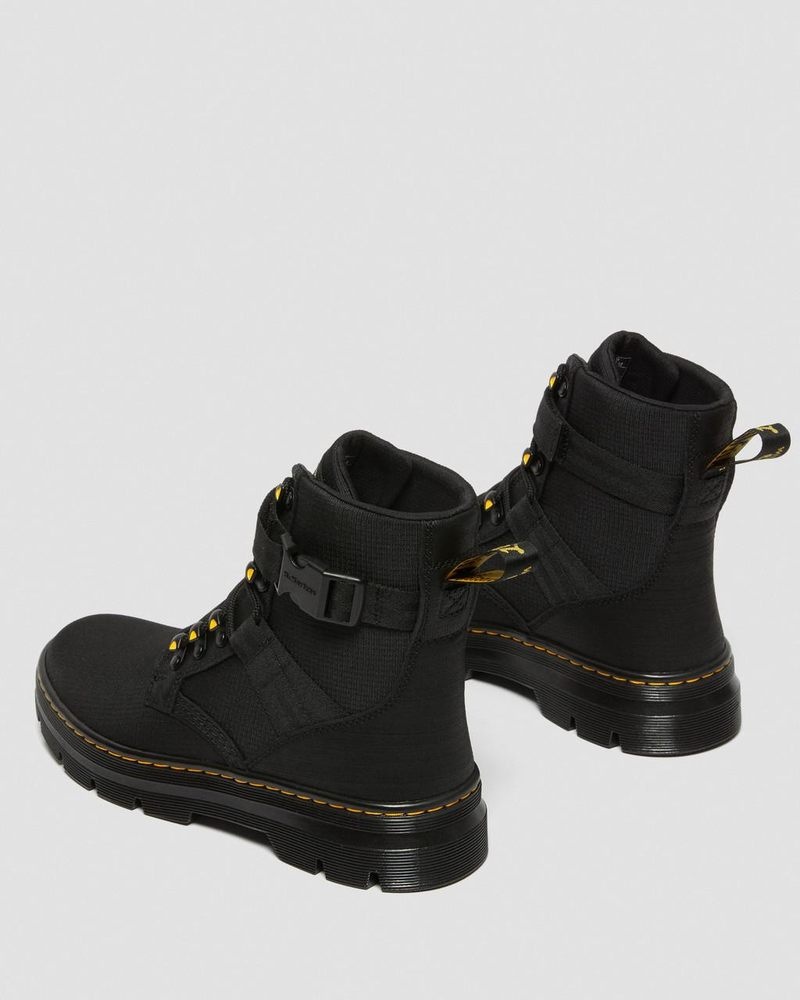 Black Dr Martens Combs Tech II Poly Casual Boots (Accord+Poly Ripstop) Boots | LU71-H4EJ