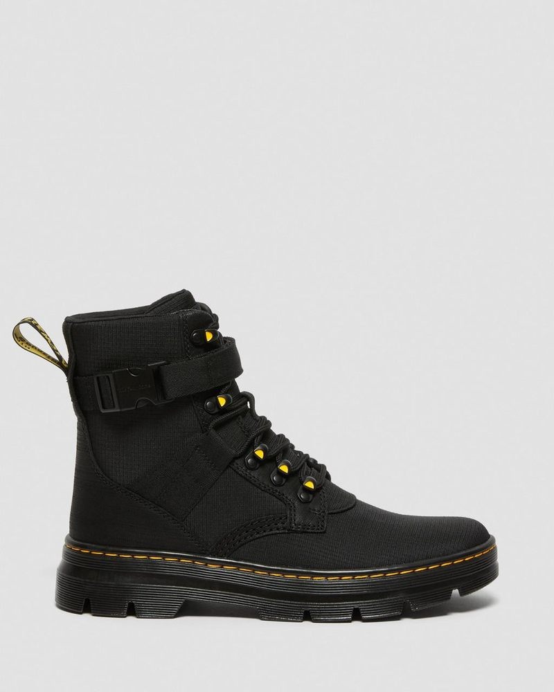 Black Dr Martens Combs Tech II Poly Casual Boots (Accord+Poly Ripstop) Boots | LU71-H4EJ