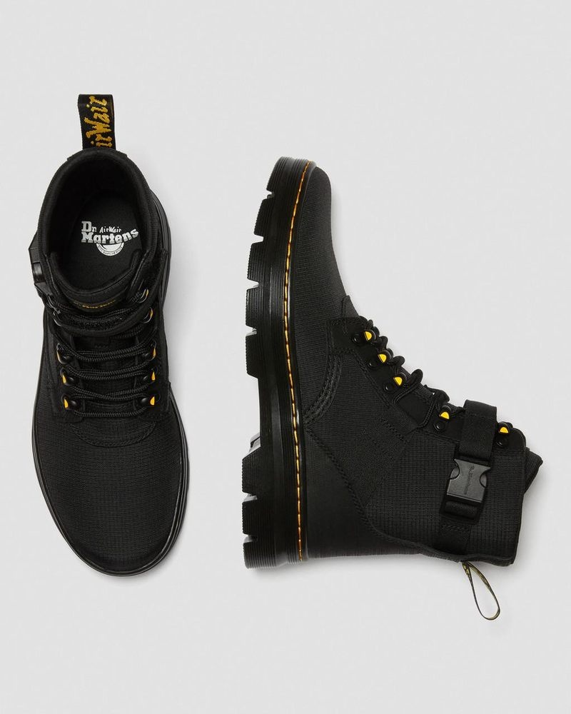 Black Dr Martens Combs Tech II Poly Casual Boots (Accord+Poly Ripstop) Boots | LU71-H4EJ