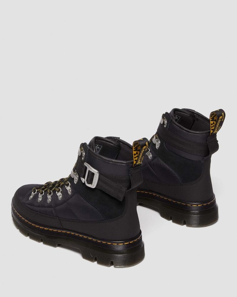 Black Dr Martens Combs Tech Quilted Casual Boots Boots | ID79-W1IZ