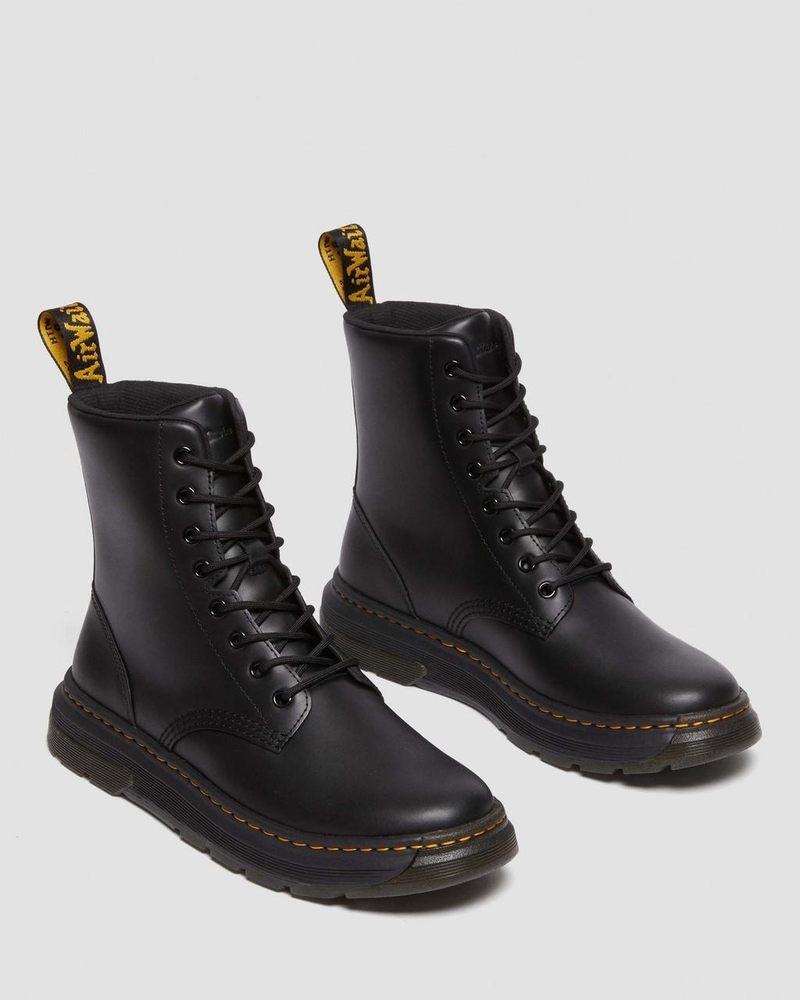 Black Dr Martens Crewson Classic Leather Everyday Boots Boots | ST13-C5EA