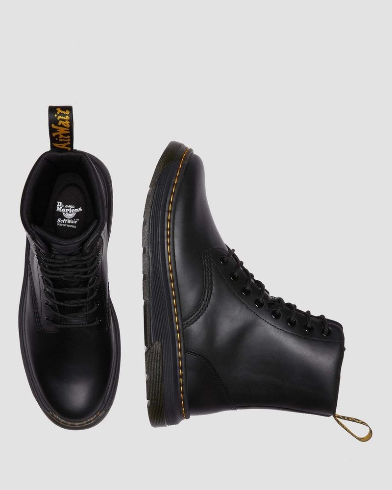 Black Dr Martens Crewson Classic Leather Everyday Boots Boots | ST13-C5EA