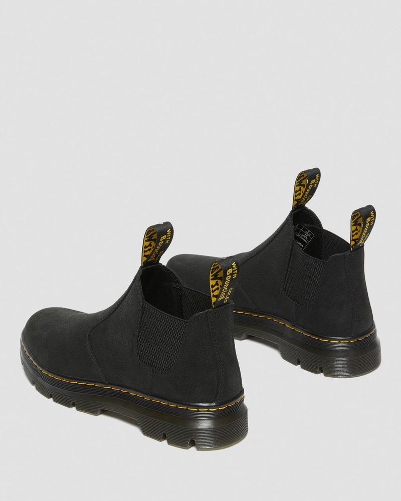 Black Dr Martens Hardie II Leather Chelsea Work Boots (Pit Quarter) Boots | LQ20-Y1GR