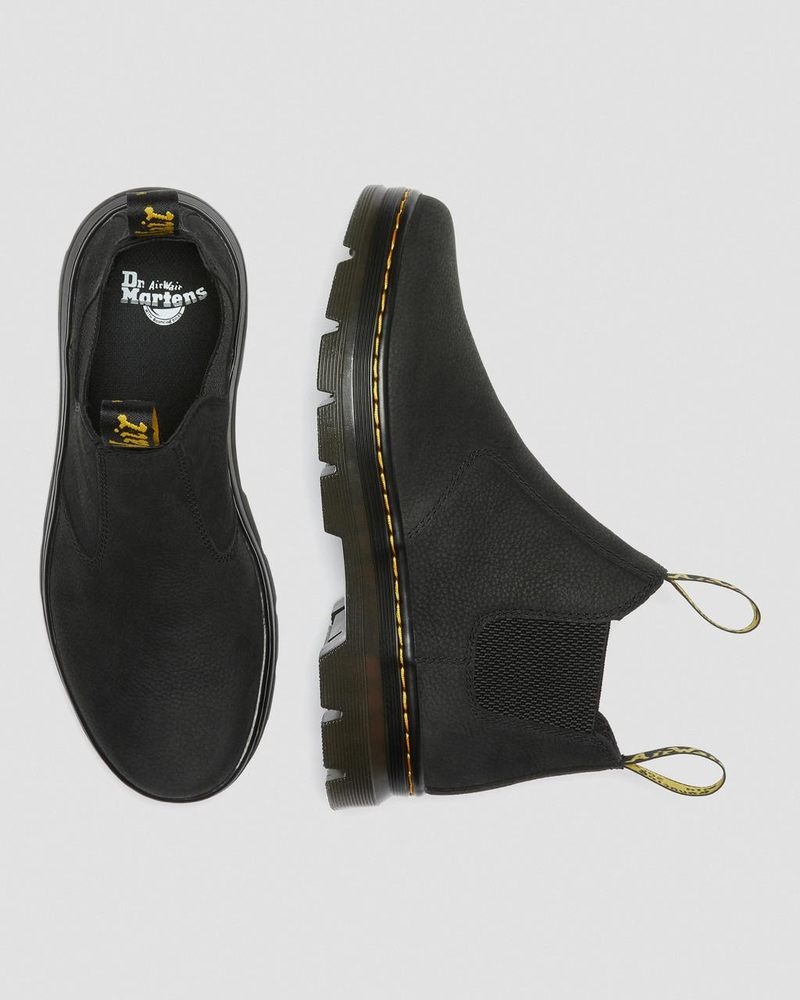 Black Dr Martens Hardie II Leather Chelsea Work Boots (Pit Quarter) Boots | LQ20-Y1GR