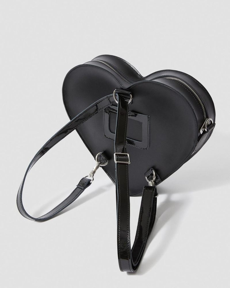 Black Dr Martens Heart Shaped Leather Backpack (Kiev) Bags & Backpacks | WZ31-V0TO