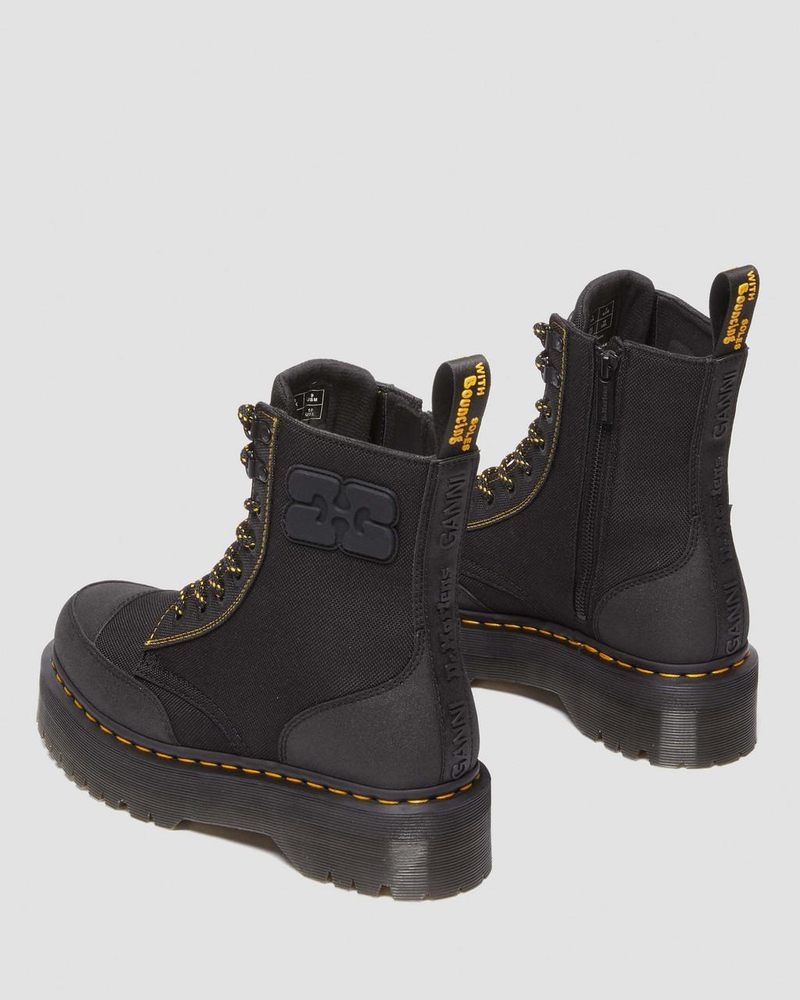 Black Dr Martens Jadon Boot Ganni Extra Tough Platforms Boots | OK20-S3QA